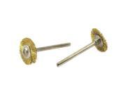 2 Piece 3 4 Brass Brush w 3 32 Shaft Forney Grinding Cups and Wheels 60231