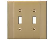 Double Toggle Italia Brushed Bronze American Tack Standard Receptacle Plates