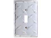Chrome Diamond Cut Cast Aluminum Toggle Wallplate American Tack 955T