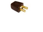 Add A Tap Male Plug 10Amp Brown Cooper Wiring Devices Outlet Adapters