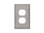 Brushed Nickel Carded Wall Plate American Tack Standard Receptacle Plates 77DBN