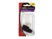 Super Plug Blk Snap On Cord Plug Cooper Outlet Adapters BP2600BK 032664539367