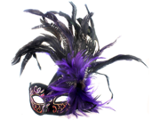 GOTHIC VENETIAN MASK Colorful Feathers MASQUERADE