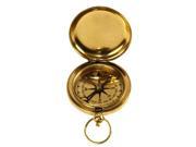 2 Brass Face Pocket Compass with Cover Hiking and Camping