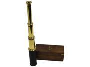 15 Handheld Brass Telescope with Wooden Box Nautical Pirate Scope