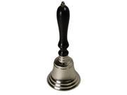 10 Hand Held Maritime Bell with Nickel Plated Finish and Wooden Handle