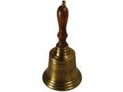 14 Handheld Captains Bell with Brushed Antique Finish and Engraving