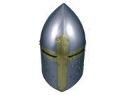 Sugar Loaf Templar Helmet with Brass Accents - Great Helm Sugar Loaf Templar Helmet with Brass Accents - Great Helm