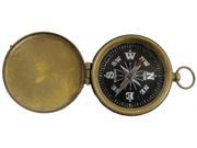 Brass Pocket Compass with Cover and Antique Finish