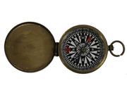Antique Bronze Finish Hiking Pocket Compass with Cover