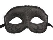 Black Venetian Masquerade Mask with Glitter and Gothic Designs