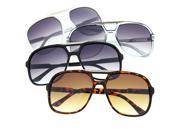 Retro Style Square Flat Top Sunglasses Shades Plastic Aviator Metal Hip 4 Pack