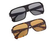 Men s Plastic Square Frame Aviator Sunglasses Sunnies Bold Thick Casual 2 Pack