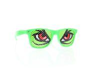Fun Party Pin Hole Wayfarer Sunglasses Cartoon Eye Design Green