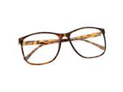 Large Oversized Wayfarer Style Clear Lens Sunglasses Glasses Thin Frame Tortoise