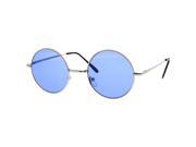 Round Circle John Lennon Inspired Color Lens Sunglasses Tea Shades Glasses Blue