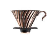 Hario Vintage Inspired All Metal 02 Coffee Dripper Stainless Steel V60 Copper