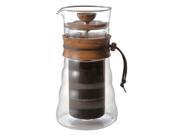 Hario Large Double Wall Coffee French Press Olive Wood 400ml 14oz DGC 40 OV