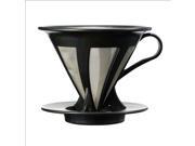 Hario Paperless Coffee Dripper Black Stainless Steel Filter Reusable CFOD 02