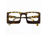 Designer Inspired Square Lens Sunglasses Glasses Rectangle Modern Chic Tortoise