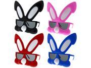 Rabbit Party Costume Sunglasses Bunny Furries Easter Egg Hunt Novelty 4 Pack