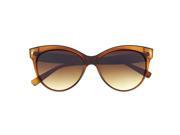 Oversize Womens Fashion Cat Eye Sunglasses High Pointed Tip Frame Brown