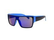 Active Lifestyle Wrap Around Mirrored Full Lens Sunglasses Revo Style Blue