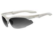 Dual Power Eyewear X12 White Gray Frame Smoke Lens 2.00 Spot Reading Glasses