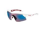 Bolle Vortex Shiny White Sunglasses 11411 W Rose Blue Lens Eyewear