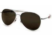 American Optical General Bayonet 58 Silver CC Grey Sunglasses 30583