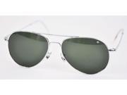 American Optical General Wire Spatula 52 Silver TC Green Sunglasses 31598