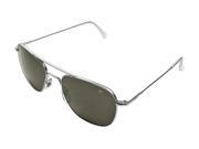 American Optical Original Pilot Wire Spatula 55 Matte Chr TC Green Sunglasses