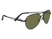 Serengeti Eyewear Sunglasses Brando 8455 Satin Black Green Polarized Lens