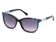 Roberto Cavalli Eyewear Blue Frame Gradient Smoke Lens Sunglasses