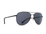 Vonzipper Sunglasses Farva Aviator Black Satin with Grey Lens