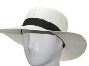 CARIBBEAN OPTIMO Panama Hat White Straw Rollup 7 3 8