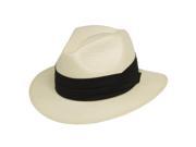 NEW MONTE CRISTO Fedora Panama WHITE Straw Hat 7 5 8