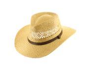 Ultrafino HAVANA FEDORA Vented Panama NATURAL Straw Hat 7 1 8