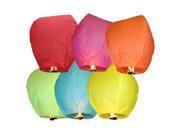 50 Colored Paper Chinese Sky Floating Lanterns Wishing Flying Candle Lamps