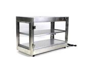HeatMax Commercial Countertop Food Warmer Display Case With Water Tray 30x15x20