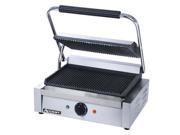AdCraft Stainless Steel Grooved Plate Panini Grill SG 811E