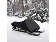 Snowmobile Cover Fits 126 138 Black Polyester