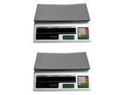 2 Digital Deli Weight Scales Price Computing Food Produce 60LB ACS 03