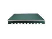 8 x 7 Manual Economy Retractable Shade Canopy Awning Green
