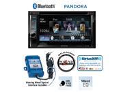 Kenwood DDX392 6.2 In Dash Double Din DVD Receiver with Built in Bluetooth and PAC SWI RC Steering Wheel Interface Adapter package with a FREE SOTS Air Freshen