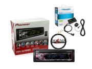 Pioneer DEH X6700BS CD Receiver w Aux USB Bluetooth Remote and SiriusXM Tuner and Antenna included