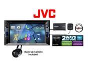 JVC KW V220BT DVD Receiver w SiriusXM SXV300v1 Backup Camera Package and a Free SOTS Air Freshener