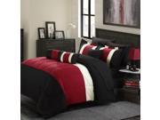 Serenity Red Black 10 Piece Comforter Bed In A Bag Set