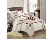 Tuscan Red Off White 11 Piece Comforter Bed In A Bag Set