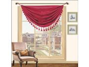 Holly Faux Silk Hanging Tassels Window Valance 3 Pack 36 x 37